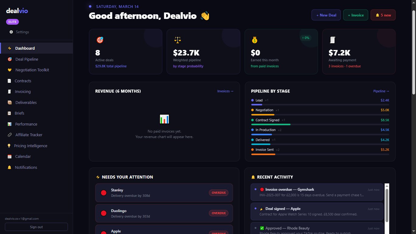 Dealvio Dashboard